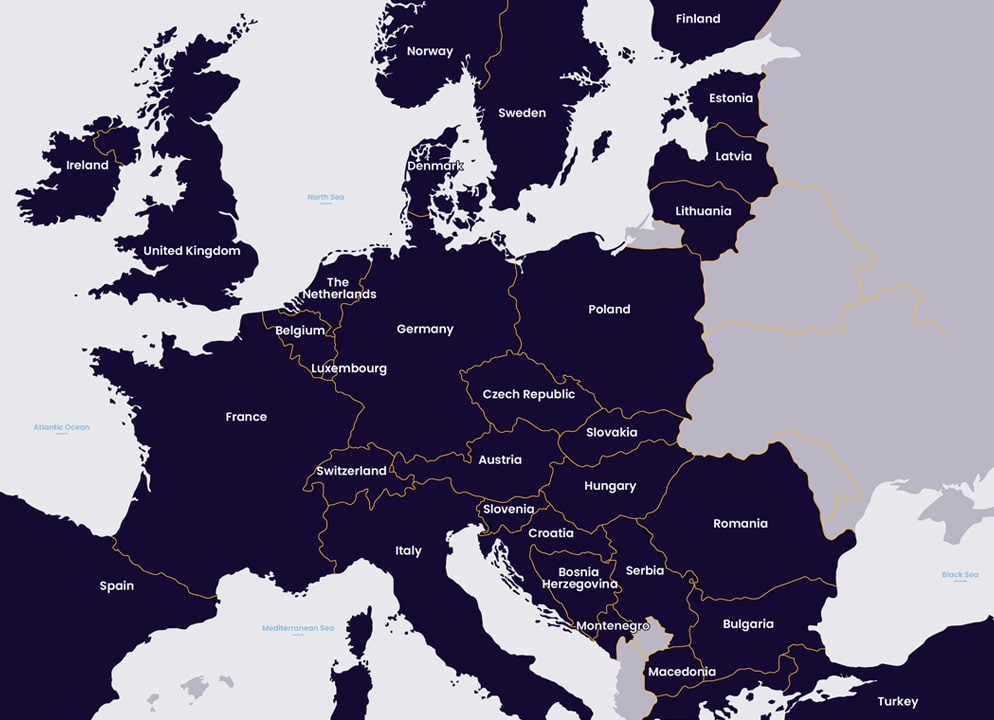carte de l'Europe